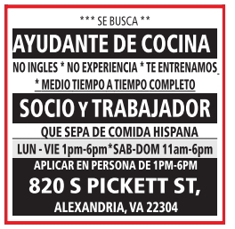 Ayudante de Cocina / Socio y Trabajador, Se Busca